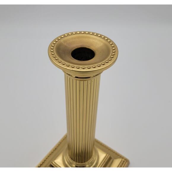 Vintage Smithsonian Institution Collection Baldwin Brass Candlestick 10" Tall - Picture 7 of 15